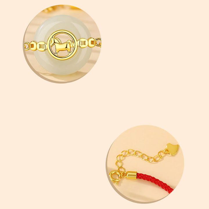 Buddha Stones925スターリングシルバー 和田翡翠 午年平和のお守りチャーム幸運ネックレスペンダント - image 13