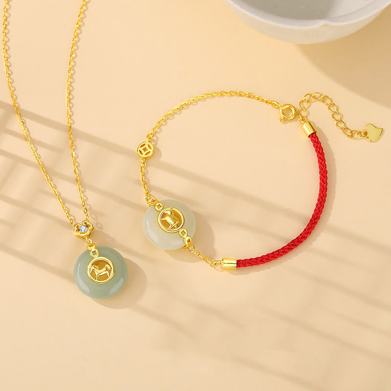 Buddha Stones925スターリングシルバー 和田翡翠 午年平和のお守りチャーム幸運ネックレスペンダント - image 16