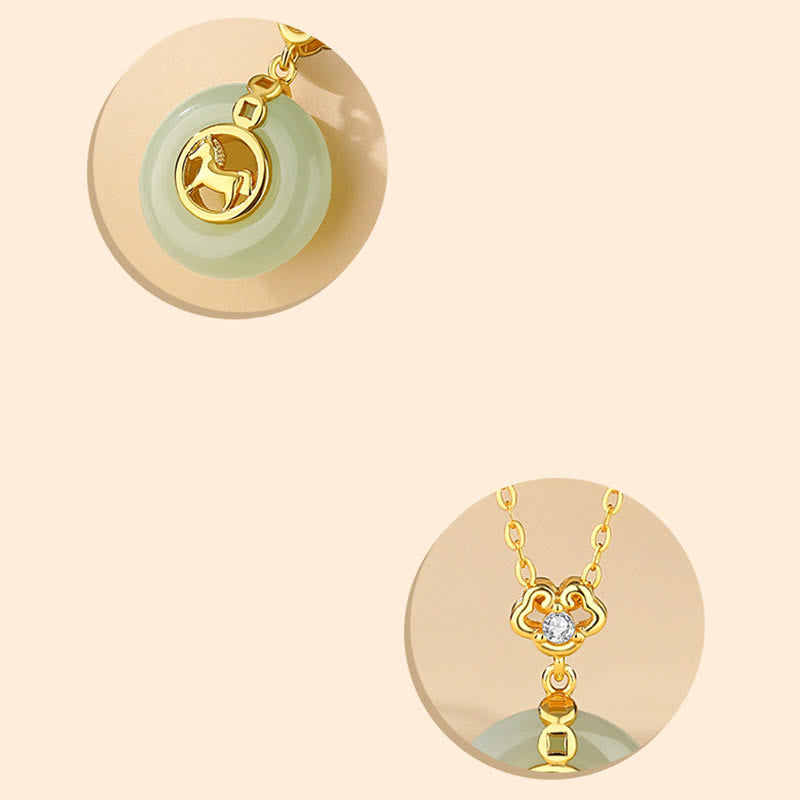 Buddha Stones925スターリングシルバー 和田翡翠 午年平和のお守りチャーム幸運ネックレスペンダント - image 3