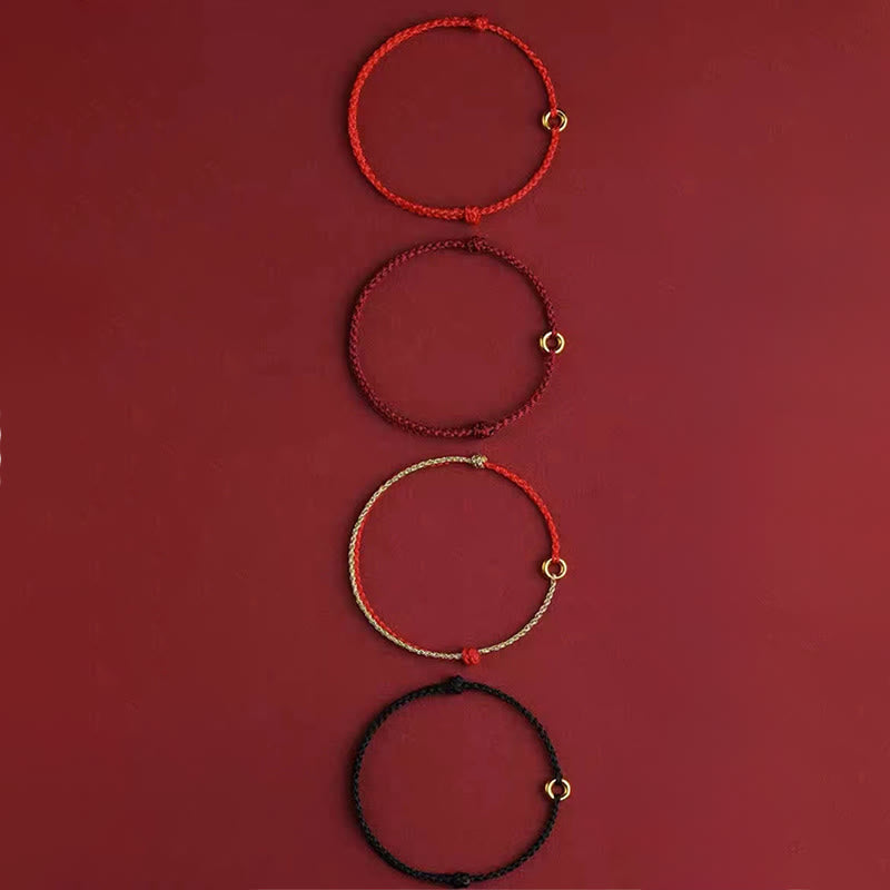 Buddha Stones小さな平和のお守りチャーム編み紐 調節可能な接続ブレスレット アンクレット - image 14