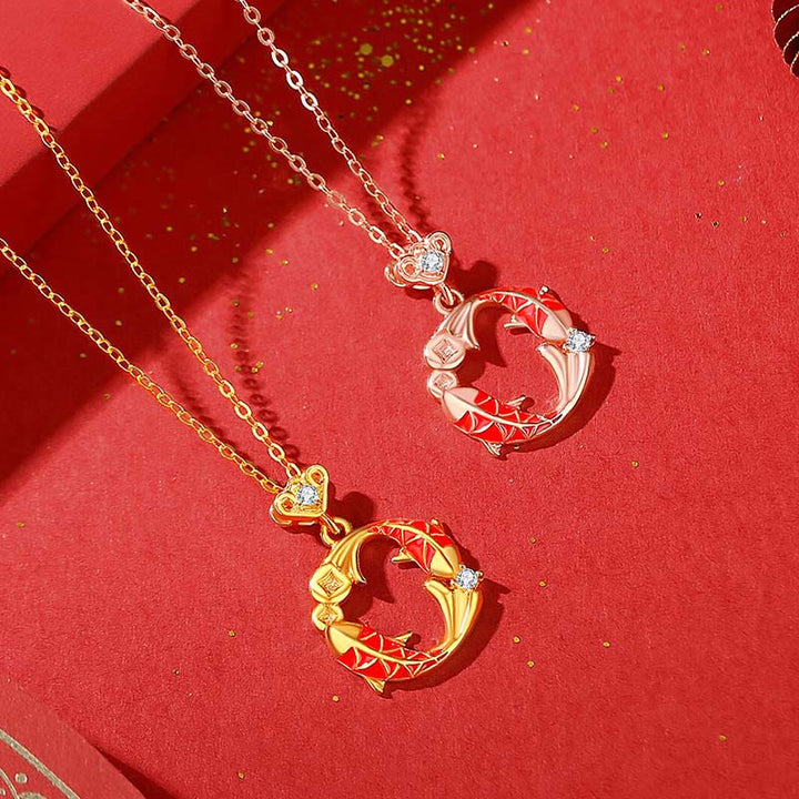 Buddha Stones 925スターリングシルバーメッキ 18Kゴールド鯉辰砂赤紐コネクションブレスレット - image 13