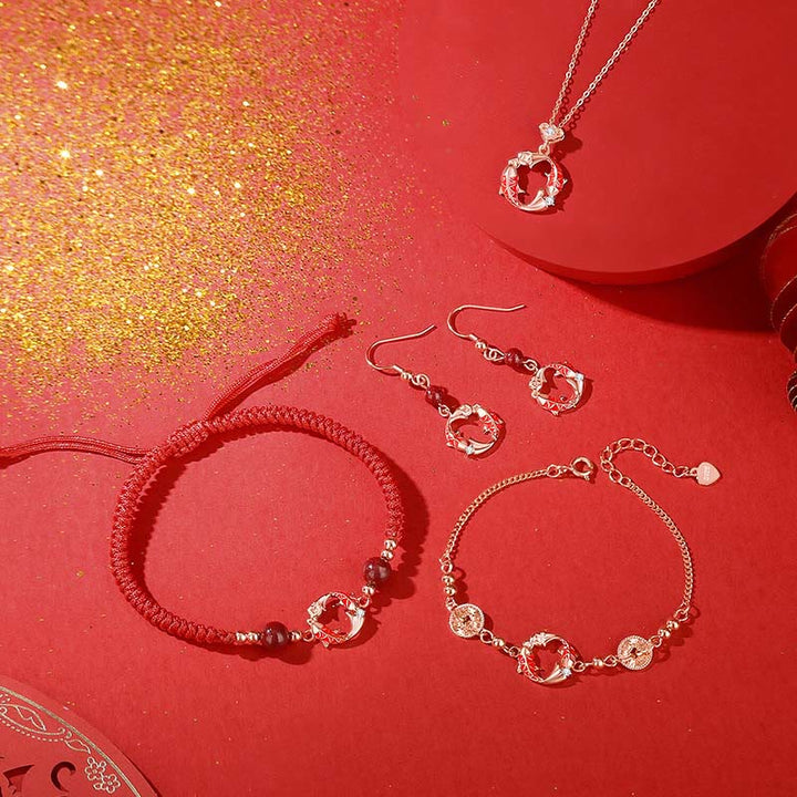 Buddha Stones925スターリングシルバーメッキ 18Kゴールド鯉デザイン 守護イヤリング - image 19