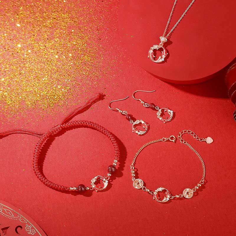 Buddha Stones925スターリングシルバーメッキ 18Kゴールド ダブル鯉の良縁祈願ネックレスペンダント - image 19