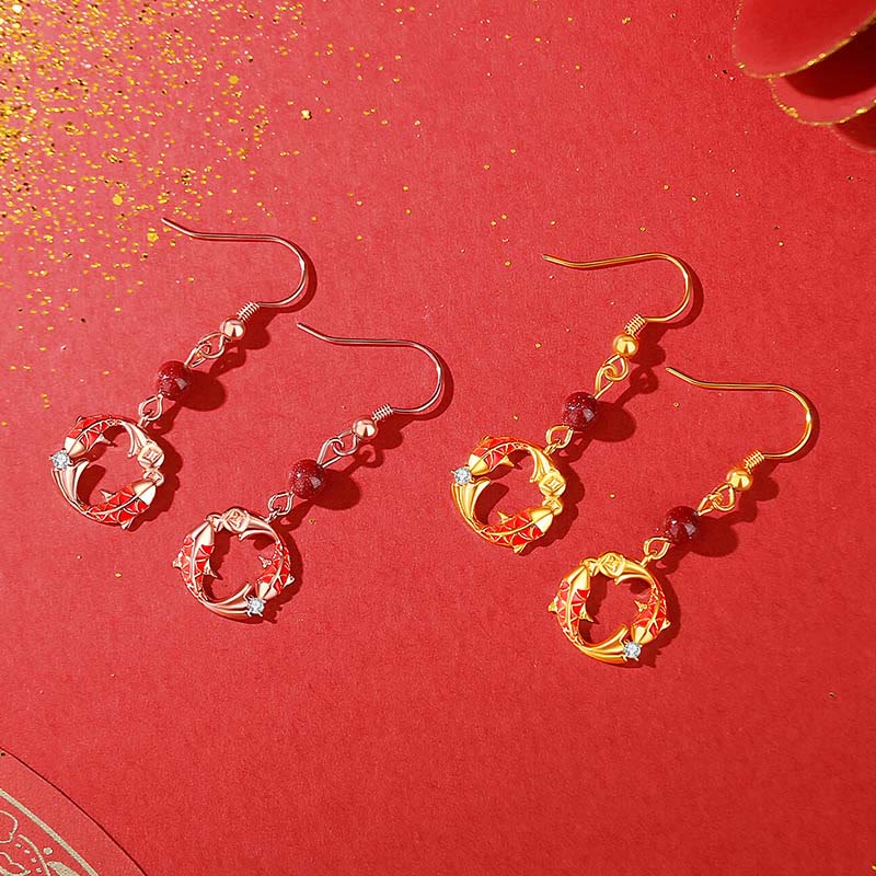 Buddha Stones925スターリングシルバーメッキ 18Kゴールド ダブル鯉の良縁祈願ネックレスペンダント - image 17