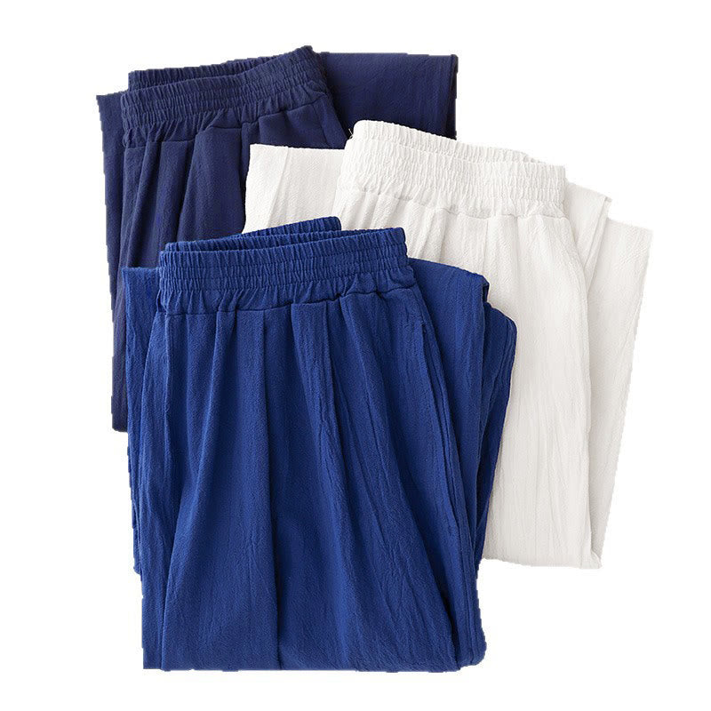 Buddha Stones通勤用 無地 レディース ハーレム ゴムウエスト コットン 7-8丈 ポケット付きパンツ - image 16