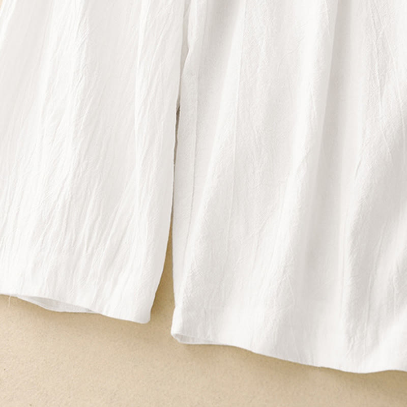 Buddha Stones通勤用 無地 レディース ハーレム ゴムウエスト コットン 7-8丈 ポケット付きパンツ - image 12