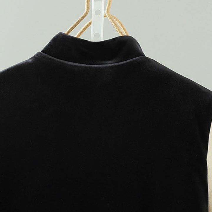 Buddha Stonesの白い花の刺繍模様のレディースノースリーブベストウエストコート - image 4