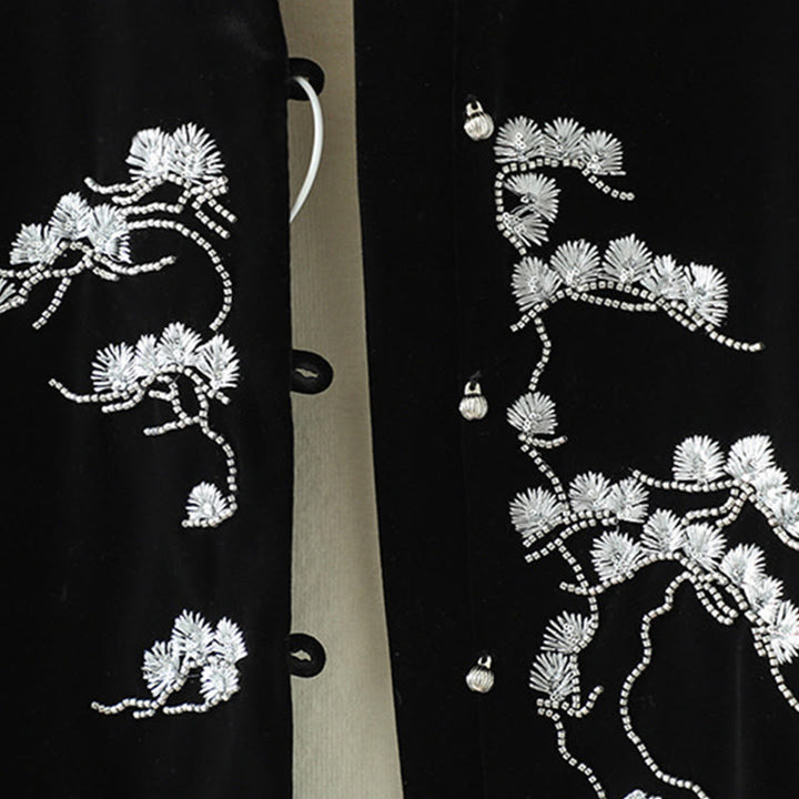 Buddha Stonesの白い花の刺繍模様のレディースノースリーブベストウエストコート - image 7