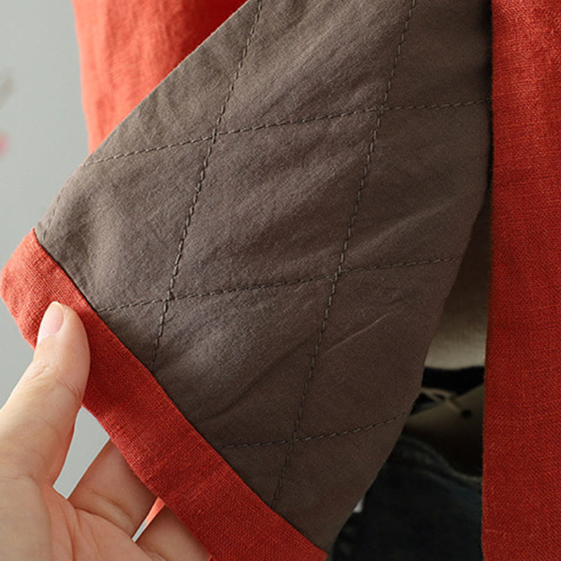 Buddha Stonesの花柄Vネックフロッグボタンレディースノースリーブベストウエストコート - image 7