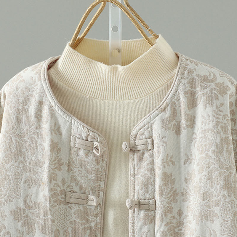 Buddha Stonesレディース 牡丹の花 カエルボタンデザイン 長袖 サーマルジャケット ポケット付き - image 13