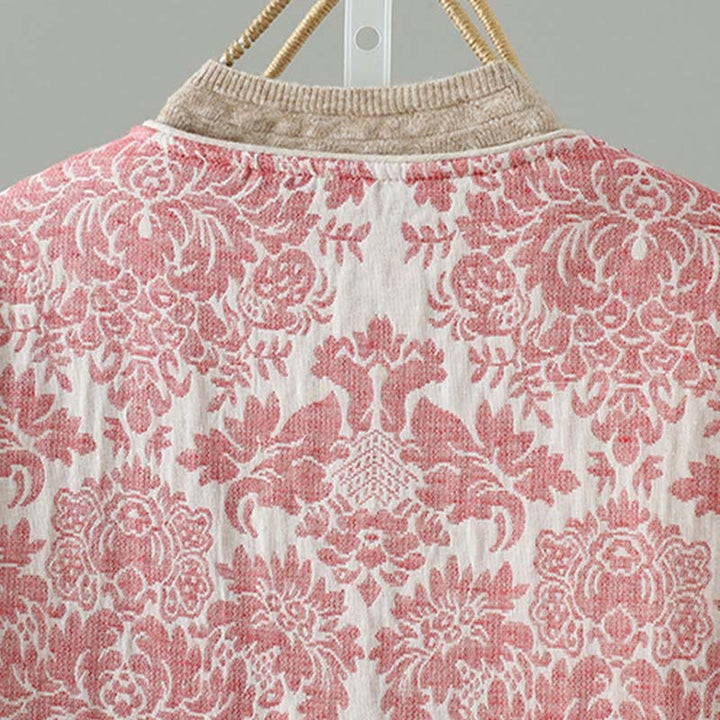 Buddha Stonesレディース 牡丹の花 カエルボタンデザイン 長袖 サーマルジャケット ポケット付き - image 5