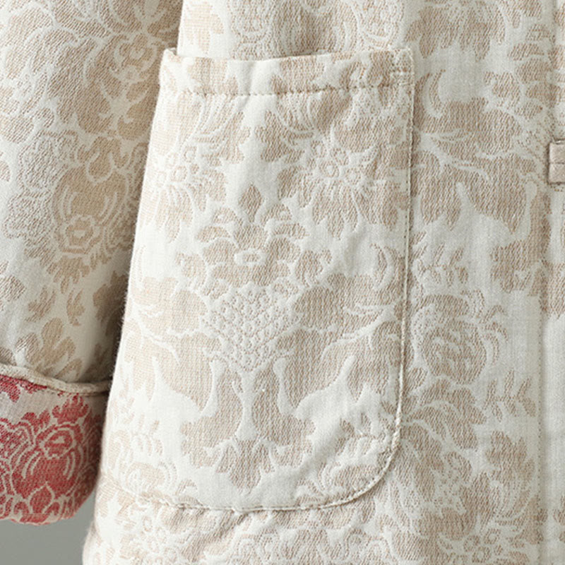 Buddha Stonesレディース 牡丹の花 カエルボタンデザイン 長袖 サーマルジャケット ポケット付き - image 17