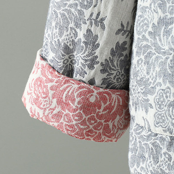 Buddha Stonesレディース 牡丹の花 カエルボタンデザイン 長袖 サーマルジャケット ポケット付き - image 25