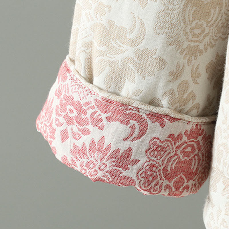 Buddha Stonesレディース 牡丹の花 カエルボタンデザイン 長袖 サーマルジャケット ポケット付き - image 16