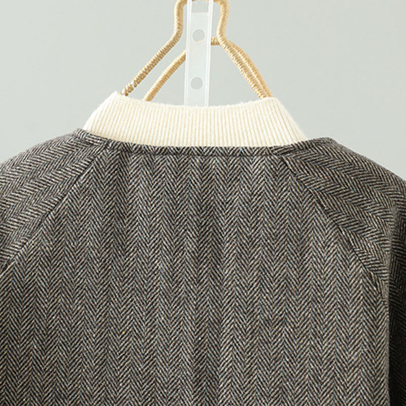 Buddha Stonesレディース ブラウン ボタンデザイン 長袖 サーマルジャケット ポケット付き - image 4