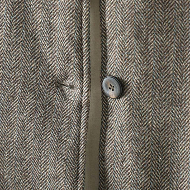 Buddha Stonesレディース ブラウン ボタンデザイン 長袖 サーマルジャケット ポケット付き - image 7