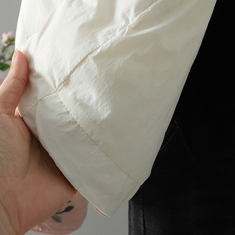 Buddha Stones桃の花刺繍 カエルボタン 長袖 保温 レディース ジャケット ポケット付き - image 21