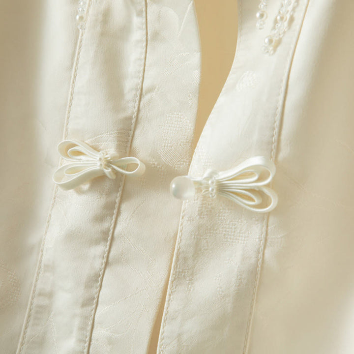 Buddha Stones秋の花刺繍 カエルボタンデザイン 長袖 レディース ジャケット - image 7