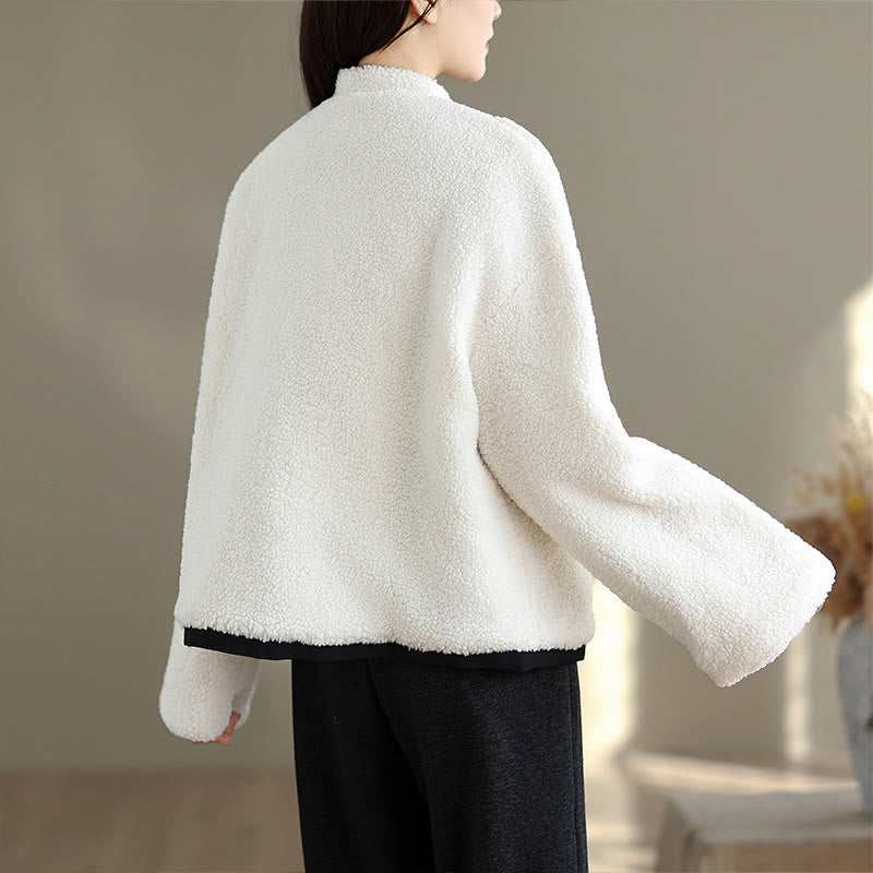 Buddha Stonesホワイトウィローリーフ フロッグボタン 長袖 サーマル レディース ジャケット - image 2