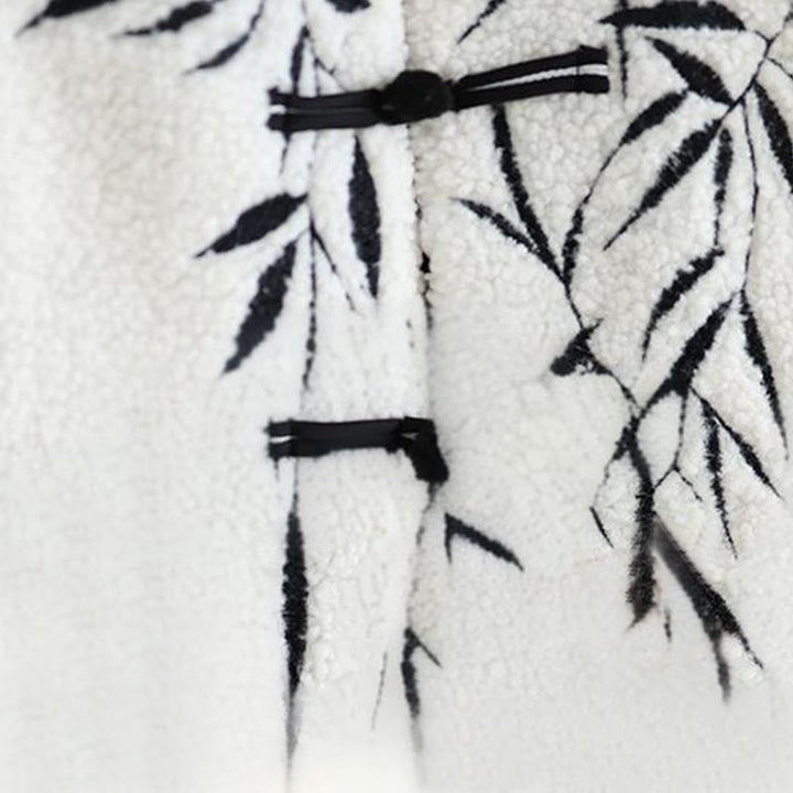 Buddha Stonesホワイトウィローリーフ フロッグボタン 長袖 サーマル レディース ジャケット - image 11