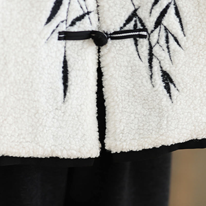 Buddha Stonesホワイトウィローリーフ フロッグボタン 長袖 サーマル レディース ジャケット - image 10