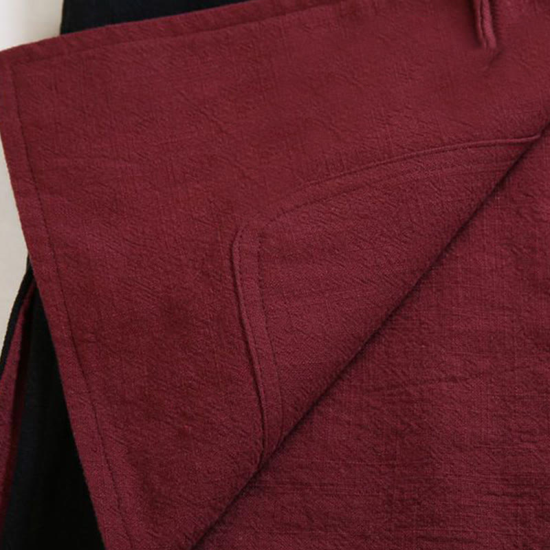 Buddha Stones春の中国風リバーシブルメンズフロッグボタンコットン長袖ジャケット - image 7