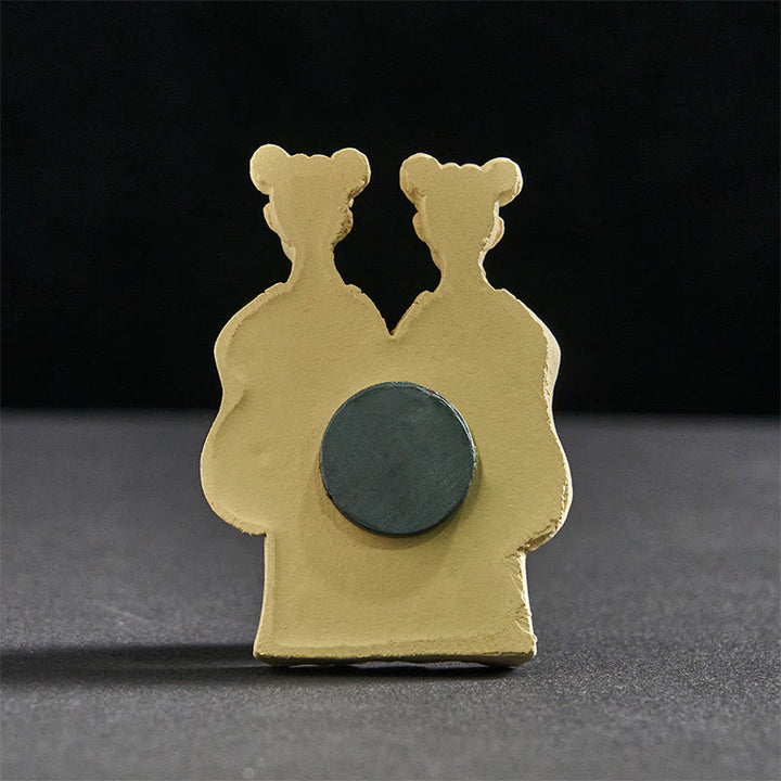 Buddha StonesFU犬 双子仏 スクエアディンデザイン 冷蔵庫用マグネット ホームデコレーション - image 9