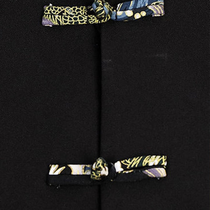 Buddha Stones 2点セット 唐装 カエルボタン メンズ ウェーブ 長袖 シャツ パンツ 衣装セット - image 18