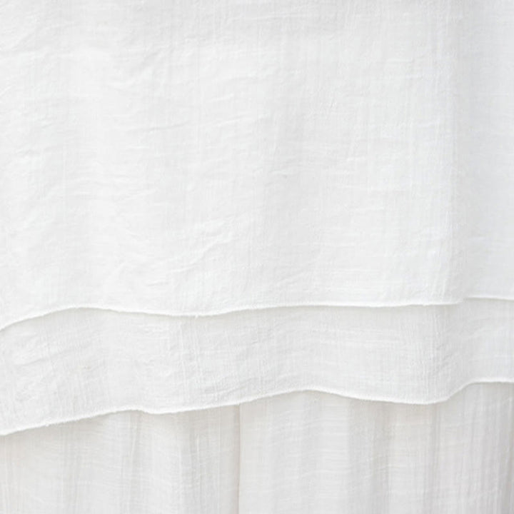 Buddha Stones 2点セット ホワイト 長袖 Vネック シャツ ワイドレッグパンツ 瞑想 レディース セット - image 12