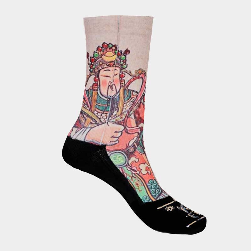 Buddha Stonesカジュアル富貴神如意柄マイクロクルーソックスメンズレディースユニセックス - image 13