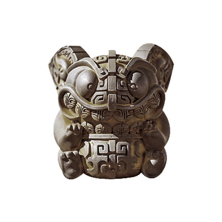 Buddha Stones手作り 金 呑み込み獣 鉄粉 錆 鋳造 樹脂 像 室内装飾 - image 15