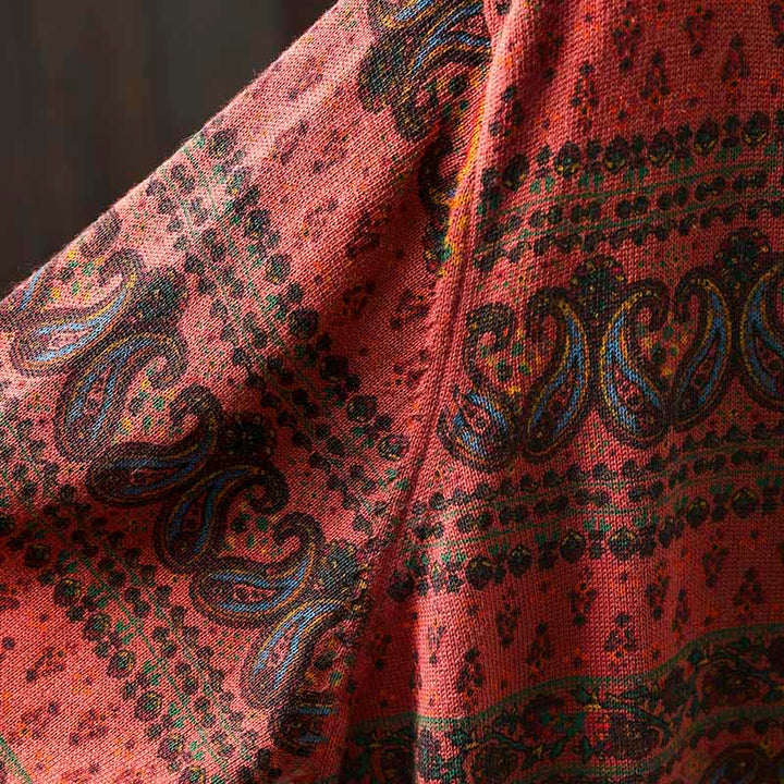 Buddha Stones秋の植物 花柄 クルーネック 長袖 レディース コットン セーター ポケット付き - image 9