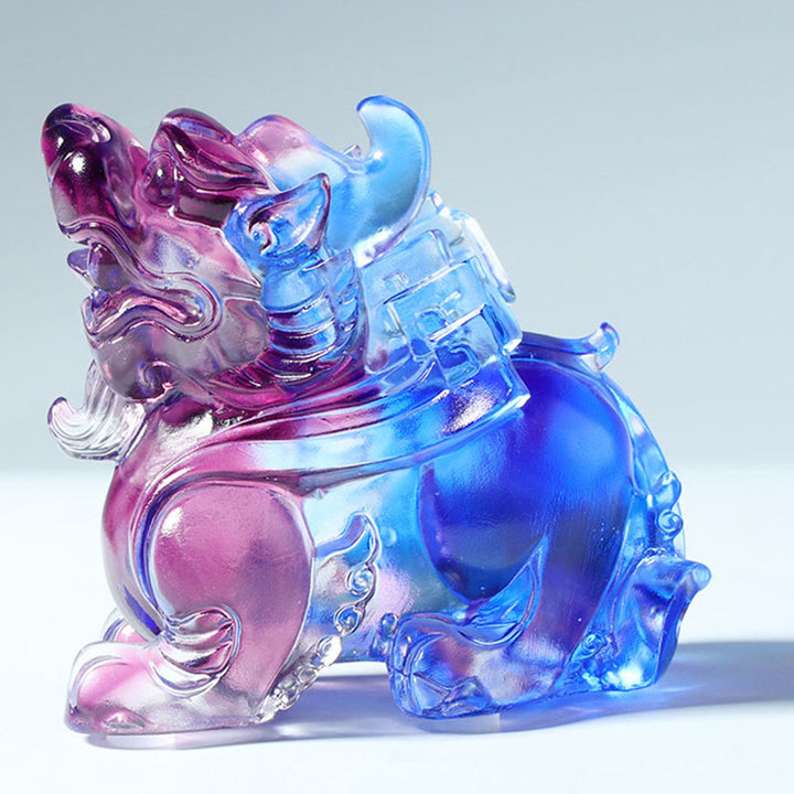 Buddha Stones瑠璃水晶PiXiu富と幸運 家の装飾 - image 2