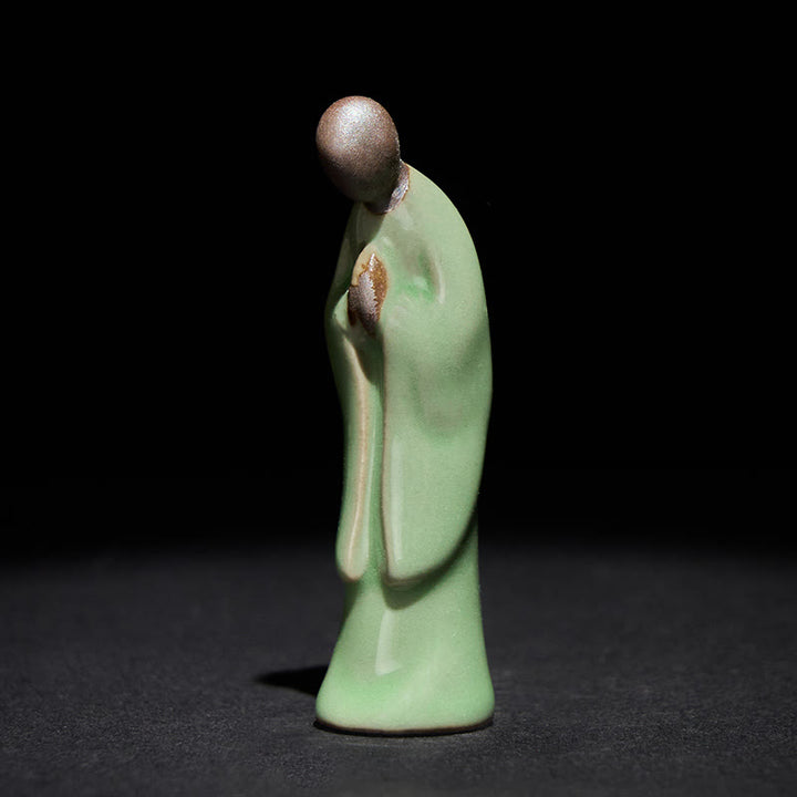 Buddha Stones瞑想 僧侶 陶器像 静寂 室内装飾 - image 26