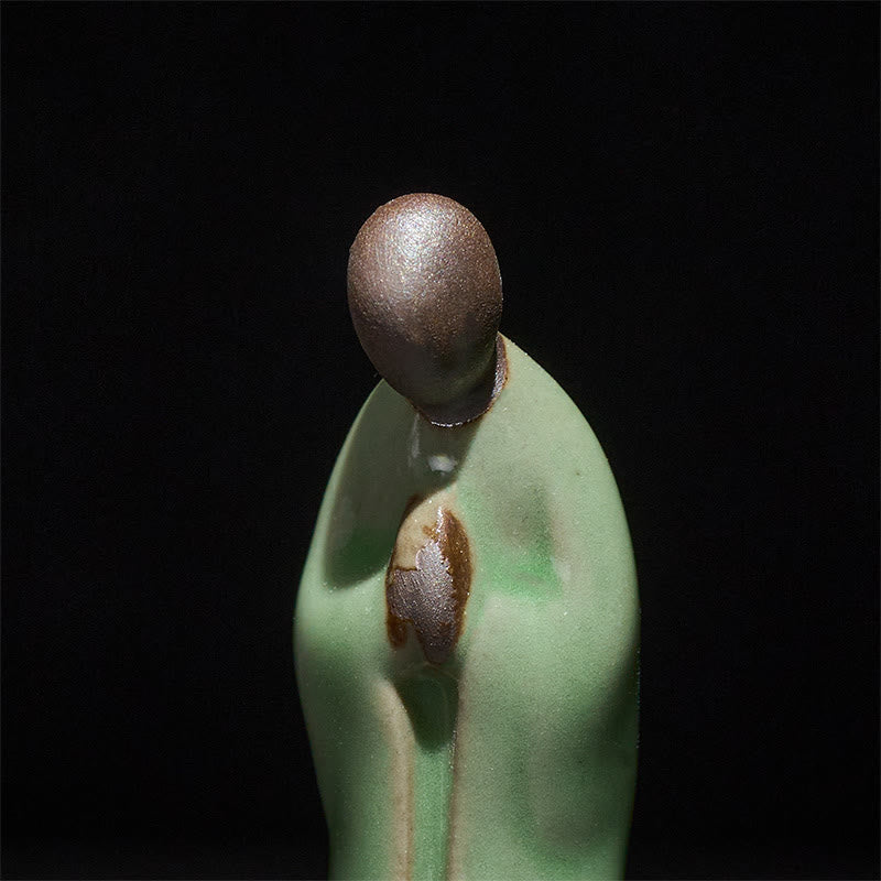 Buddha Stones瞑想 僧侶 陶器像 静寂 室内装飾 - image 32