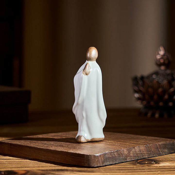 Buddha Stones瞑想 僧侶 陶器像 静寂 室内装飾 - image 20