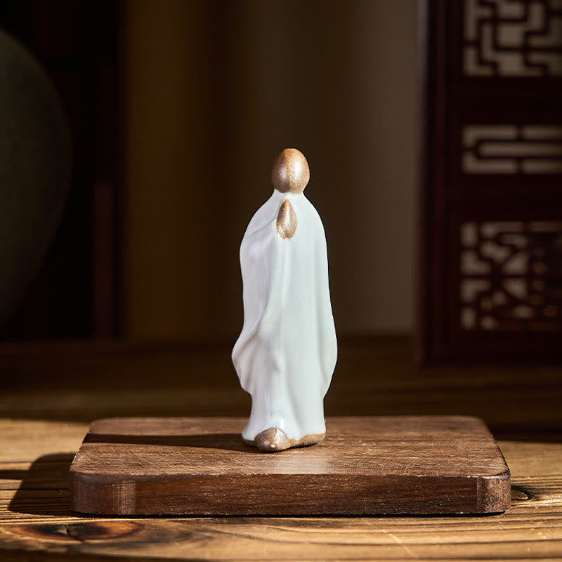 Buddha Stones瞑想 僧侶 陶器像 静寂 室内装飾 - image 21