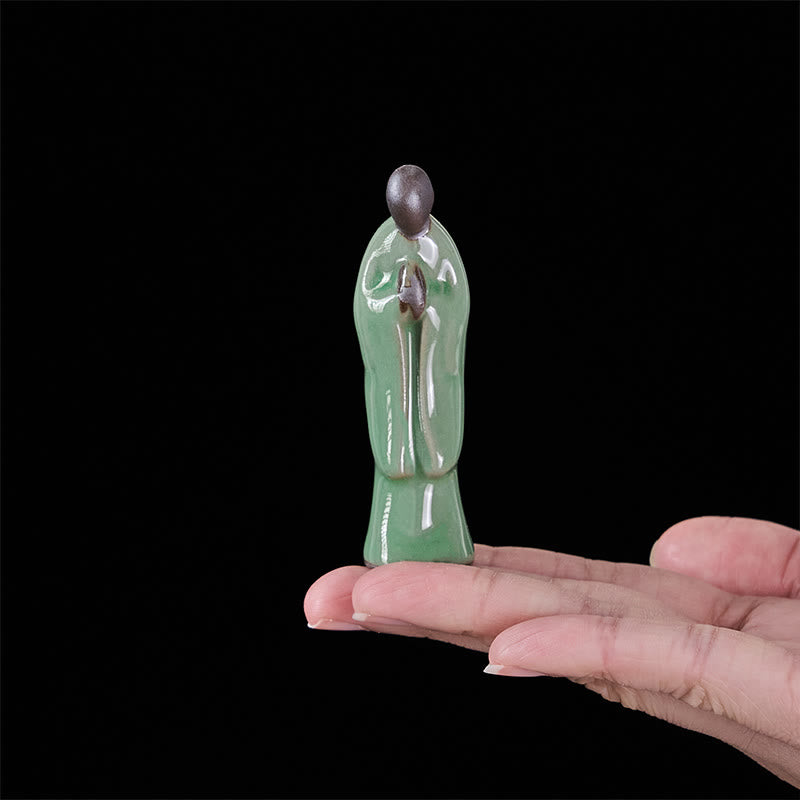 Buddha Stones瞑想 僧侶 陶器像 静寂 室内装飾 - image 30