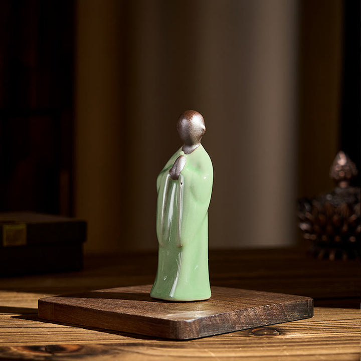 Buddha Stones瞑想 僧侶 陶器像 静寂 室内装飾 - image 37