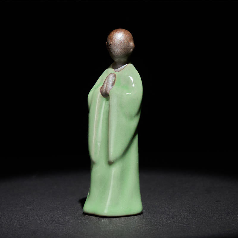 Buddha Stones瞑想 僧侶 陶器像 静寂 室内装飾 - image 34