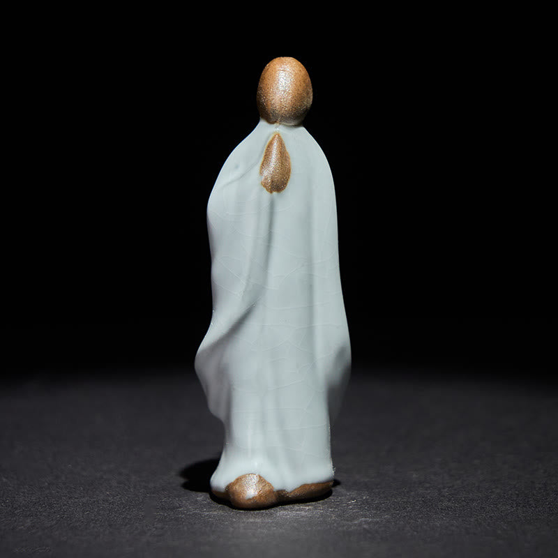 Buddha Stones瞑想 僧侶 陶器像 静寂 室内装飾 - グレー瞑想 3.5*2*7cm - image 17