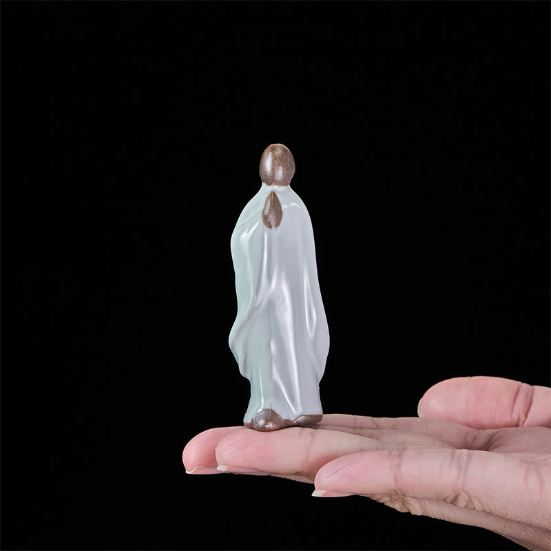 Buddha Stones瞑想 僧侶 陶器像 静寂 室内装飾 - image 23