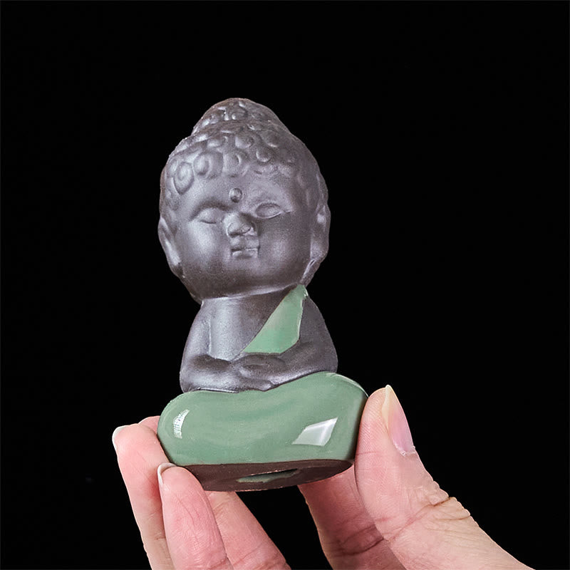 Buddha Stones祈り 瞑想 休息 僧侶 陶器像 静寂 家の装飾 - image 29