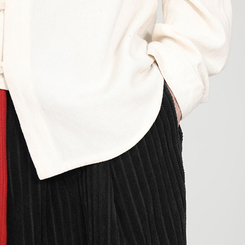 Buddha Stonesカラーコントラストドローストリングデザインコットンメンズハーレムコーデュロイパンツポケット付き - image 6