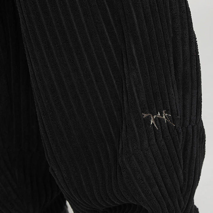 Buddha Stonesカラーコントラストドローストリングデザインコットンメンズハーレムコーデュロイパンツポケット付き - image 7