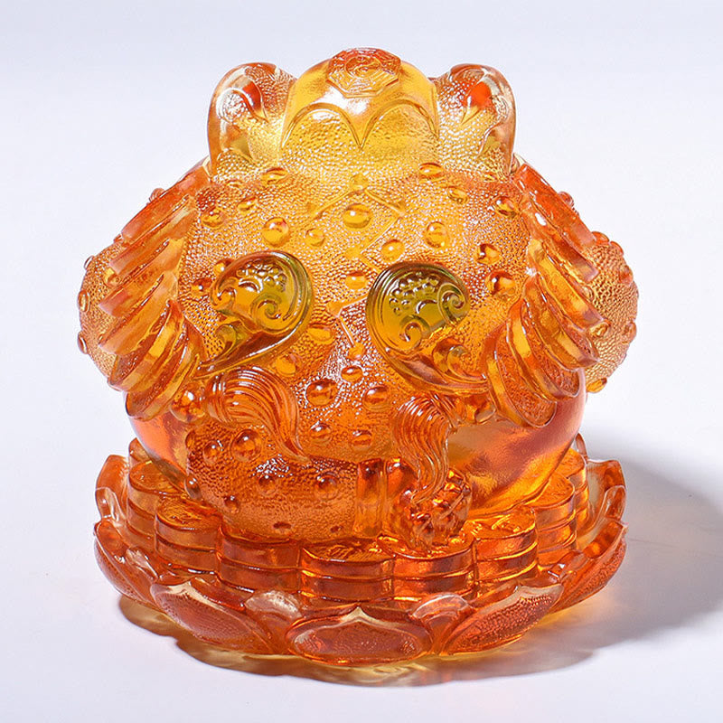Buddha Stones風水 カエルコイン 手作り 琉璃水晶 アートピース 富 家庭 オフィス 装飾 - image 17