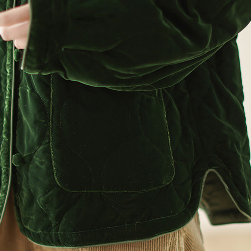 Buddha Stonesダイヤモンド柄ショートスタイルレディース長袖厚手ジャケットポケット付き - image 11