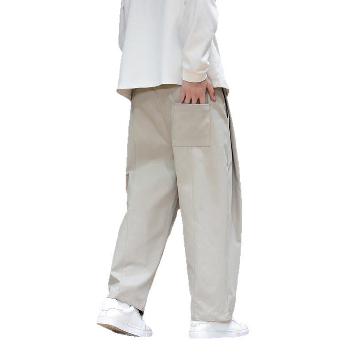 Buddha Stones秋冬 無地 ストレートレッグデザイン メンズ ハーレムパンツ ポケット付き - image 21