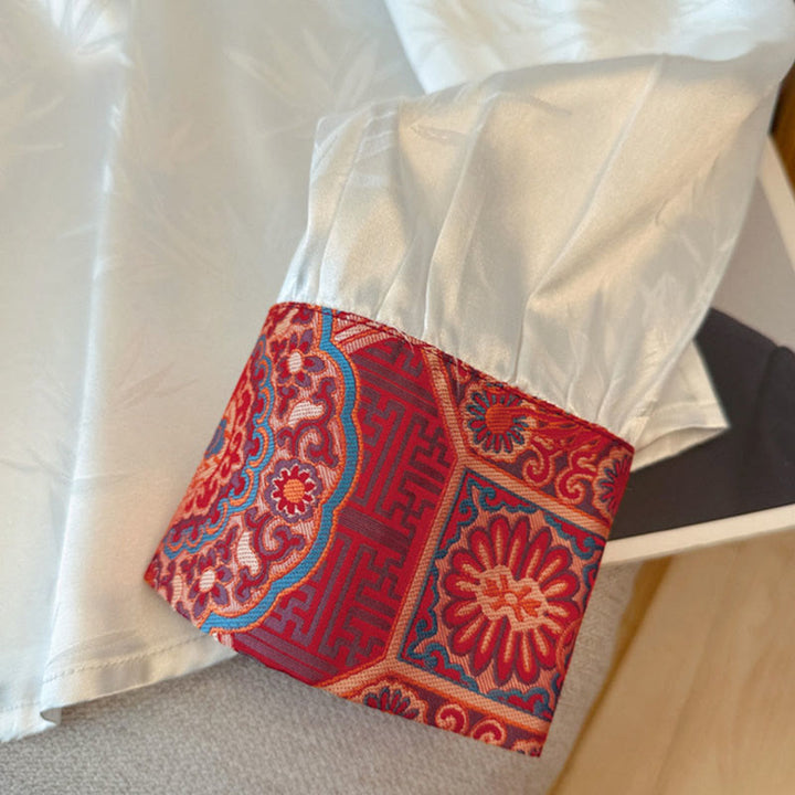 Buddha Stonesカエルボタン 龍の花 竹 ジャカードデザイン レディース ベスト ウエストコート シャツ - image 12