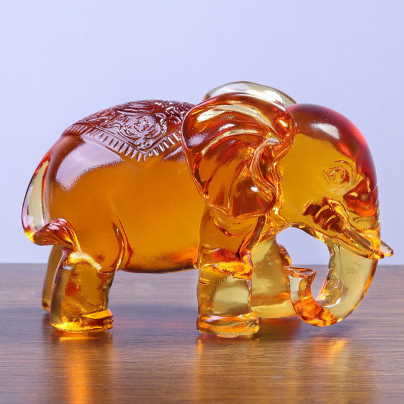 Buddha Stonesイエロー リュウリ クリスタル 象の鼻 上下デザイン 強さ 家の装飾 - image 4